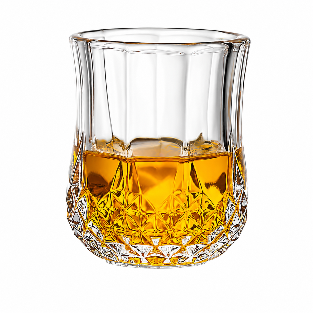 Mini Faceted Whiskey Shot Glass
