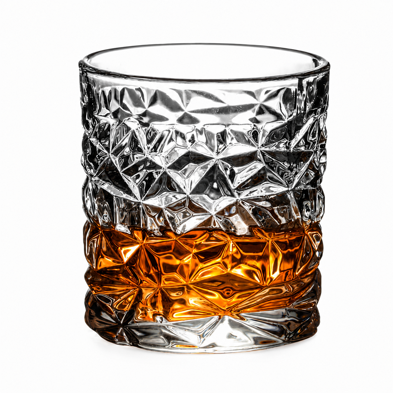 Ice Crackle Diamond Whiskey Glass