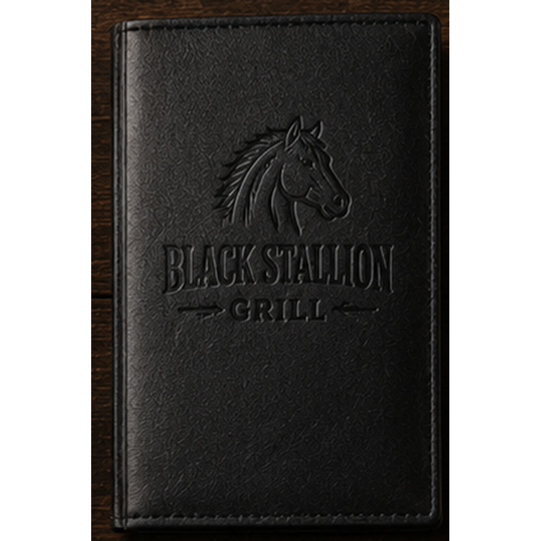 Black Stallion Menu Cover