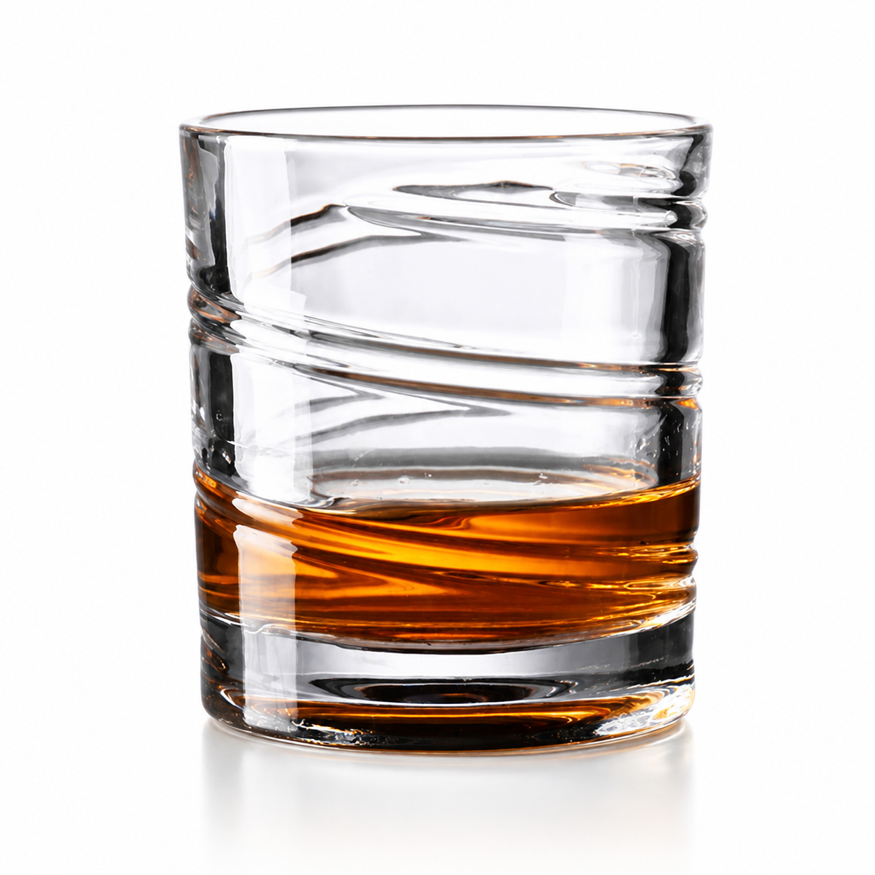 Spiral Ribbed Whiskey Glass
