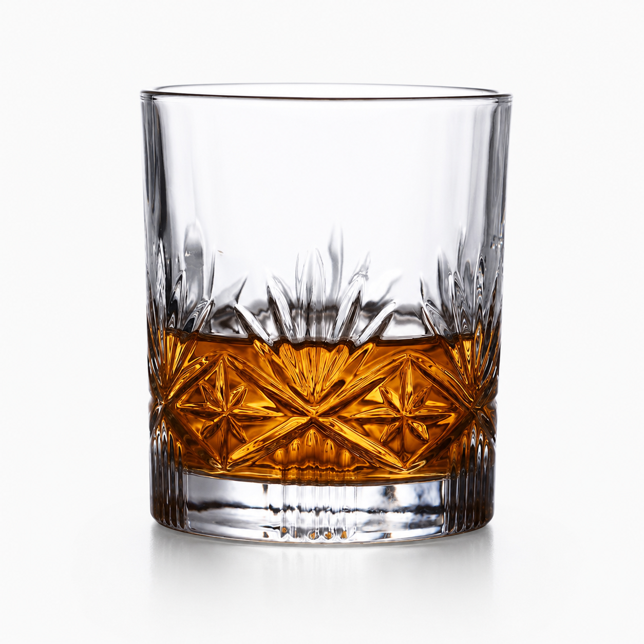 Ice Flower Faceted Whiskey Glass