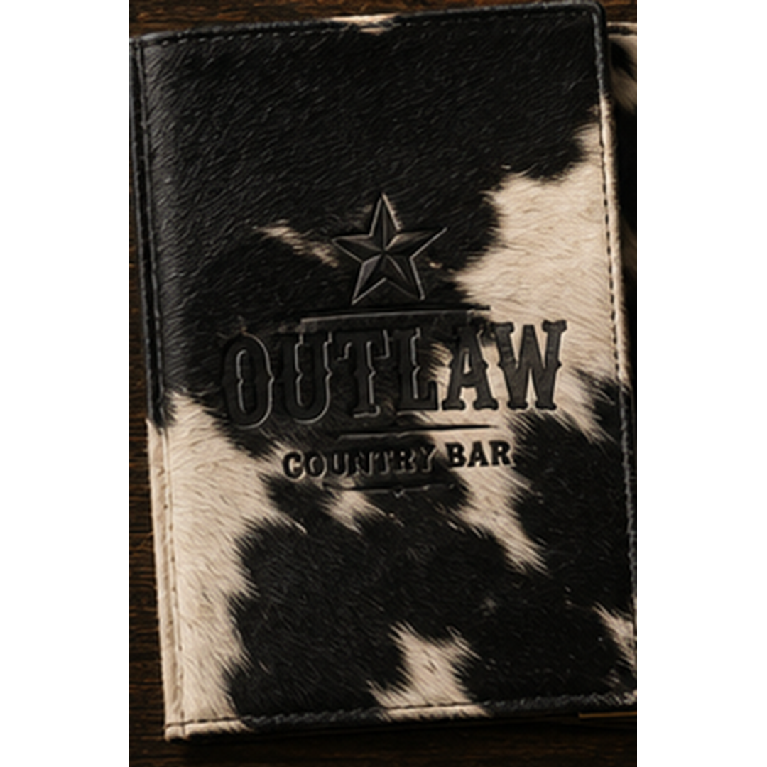 Outlaw Menu Cover, Cowhide