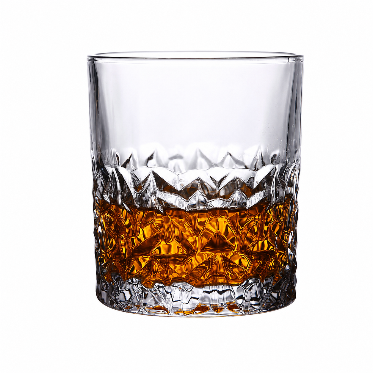Faceted Diamond Cut Whiskey Glass