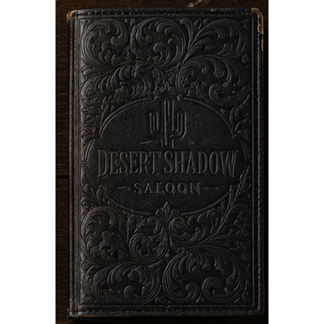 Desert Shadow Menu Cover, Tooled Black