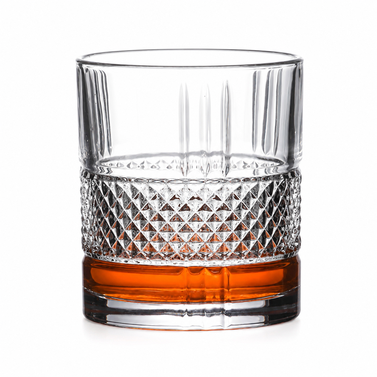 Aurora Diamond Textured Whiskey Glass
