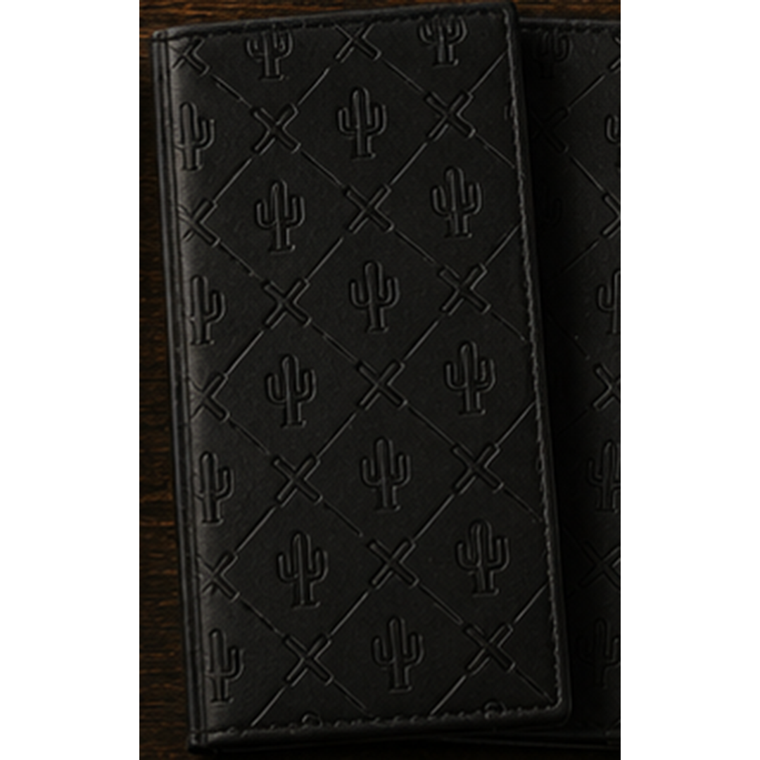Cactus Cross Menu Cover, Black