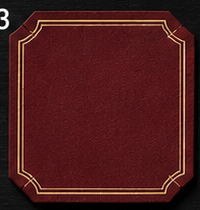 Crimson Octagonal Coaster, Gold Foil Border