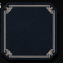 Navy Square Coaster, Silver Border
