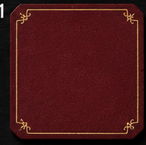 Crimson Square Coaster, Gold Corner Details