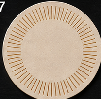 Round Coaster, Gold Sunburst