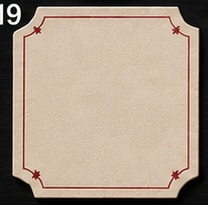 Fancy Square Coaster, Vintage Red Frame