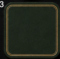 Racing Green Rounded Square Coaster, Gold Frame