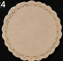Kraft Scalloped Coaster, Decorative Die-Cut Edge