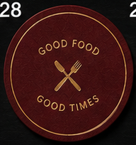 Crimson Round Coaster, Good Food Good Times