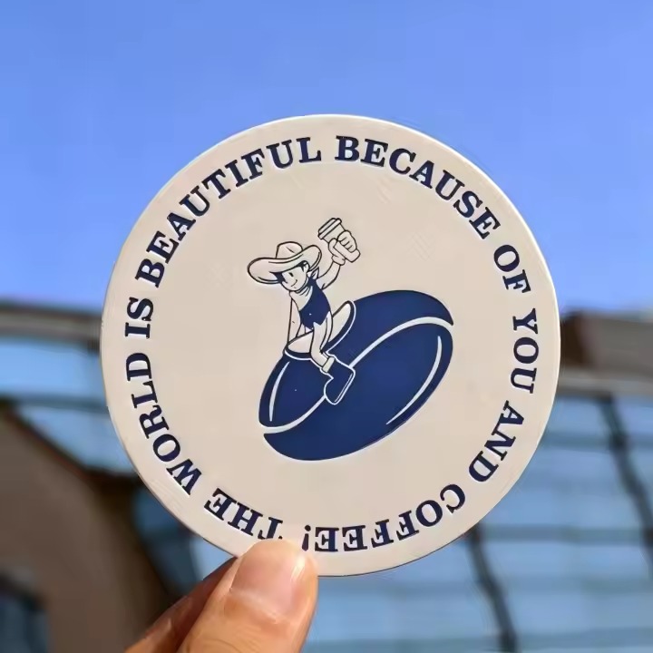Round Coaster, Full-Colour Illustrated Print