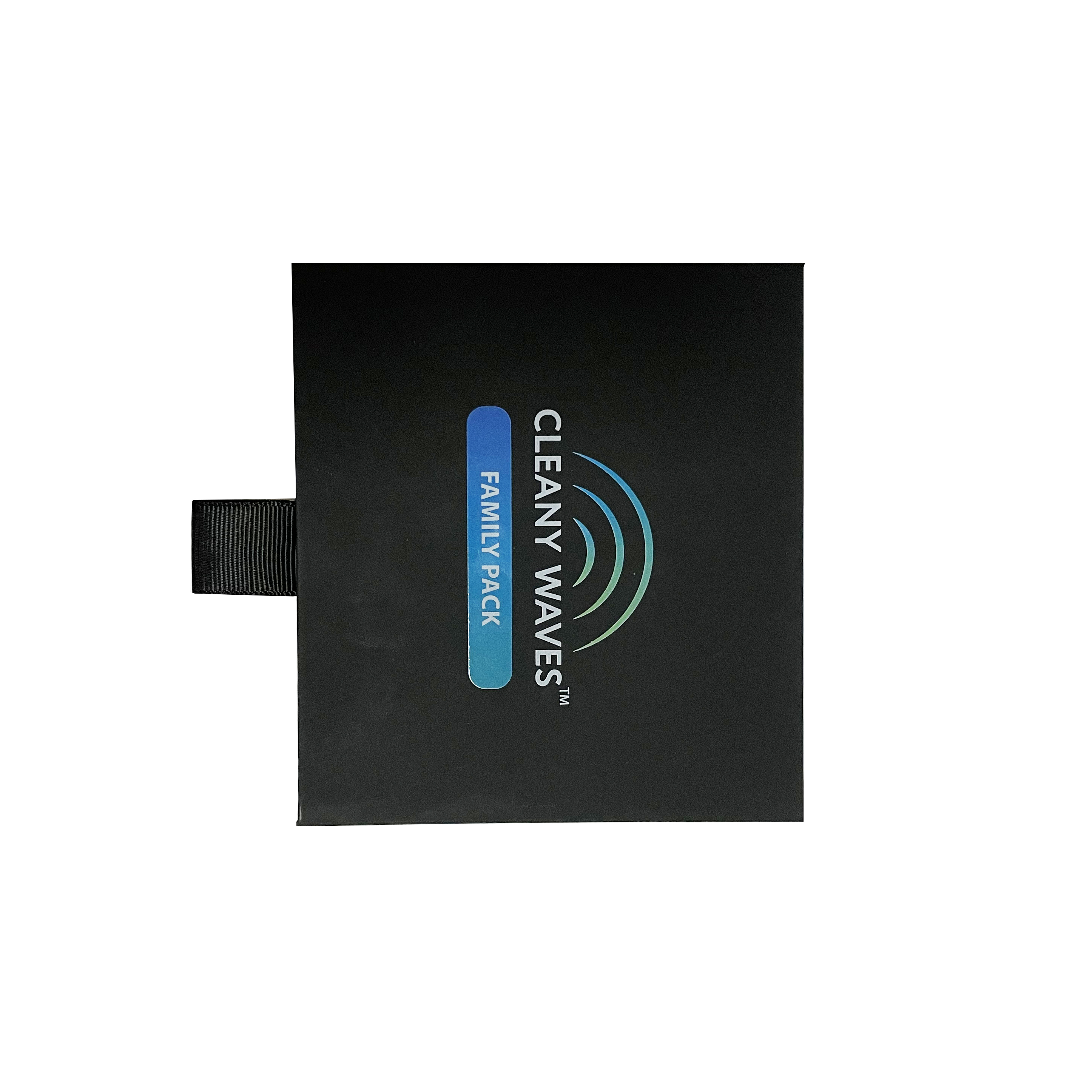 Black Cleany Waves Family Pack Branded Pouch with Handle