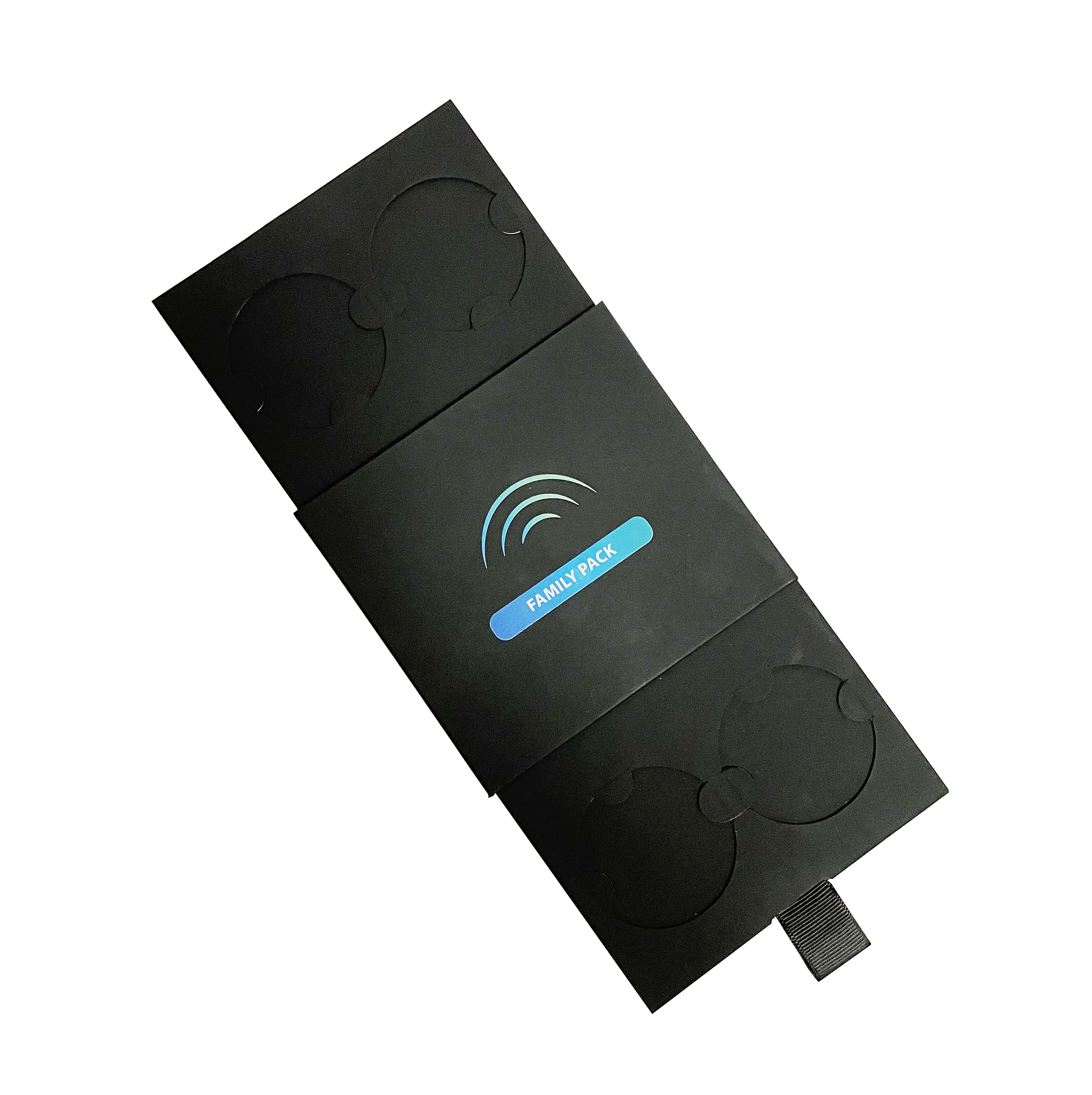 Black Family Pack Cleany Waves Folded Packaging Unfolded