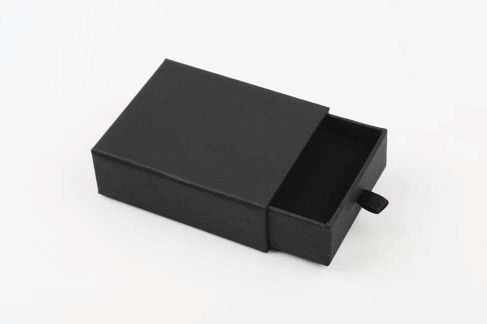 Black Sliding Drawer Gift Box with Pull Tab
