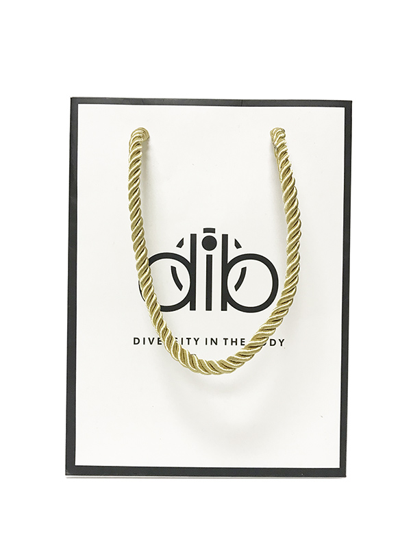 Gold Rope Handle Gift Bag with Dib Diversity in the Body Card