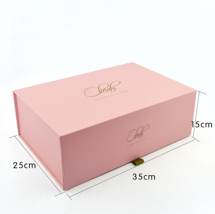 Pink Oleah Handcrafted Gift Box with Dimensions