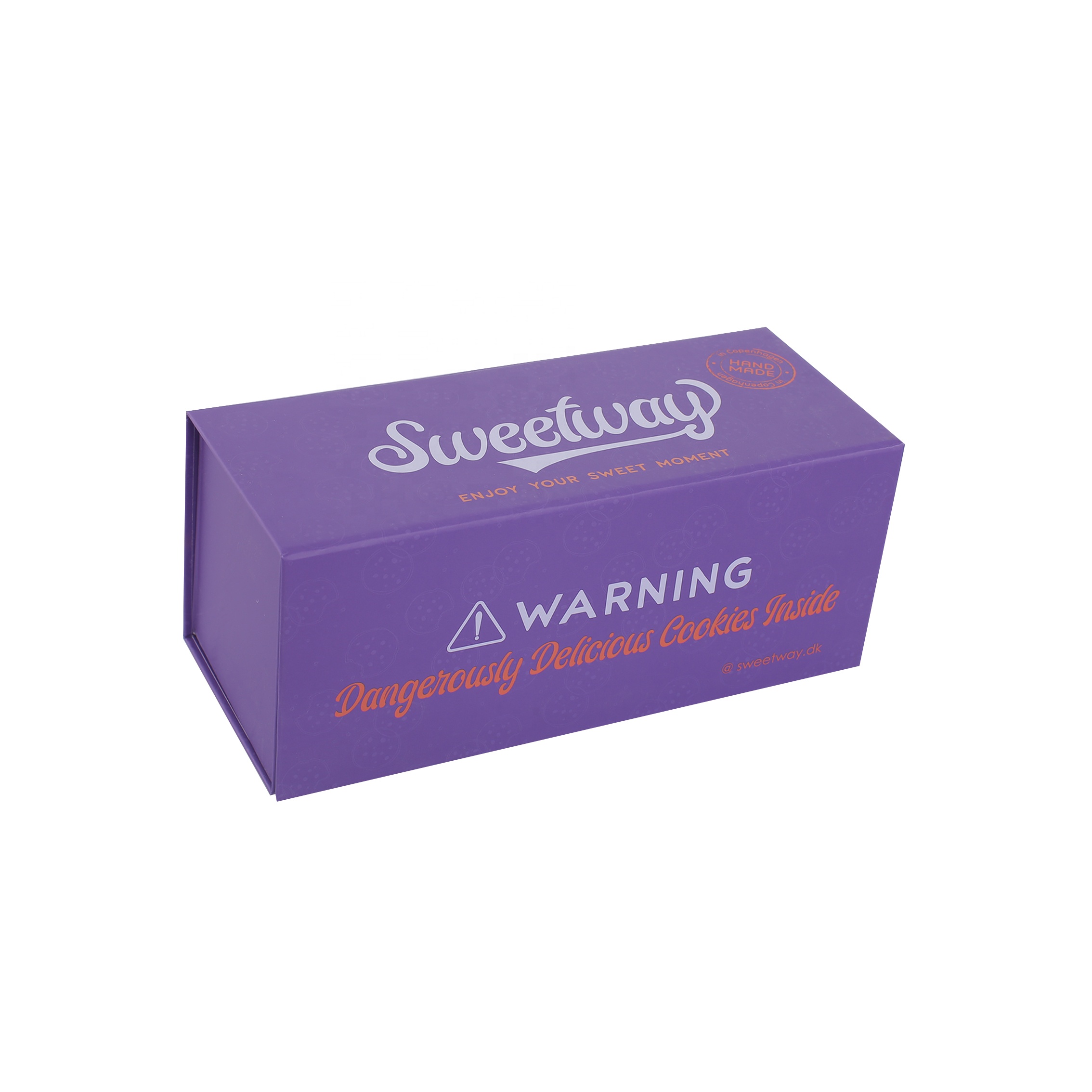 Purple Sweetway Cookie Box with Warning Label