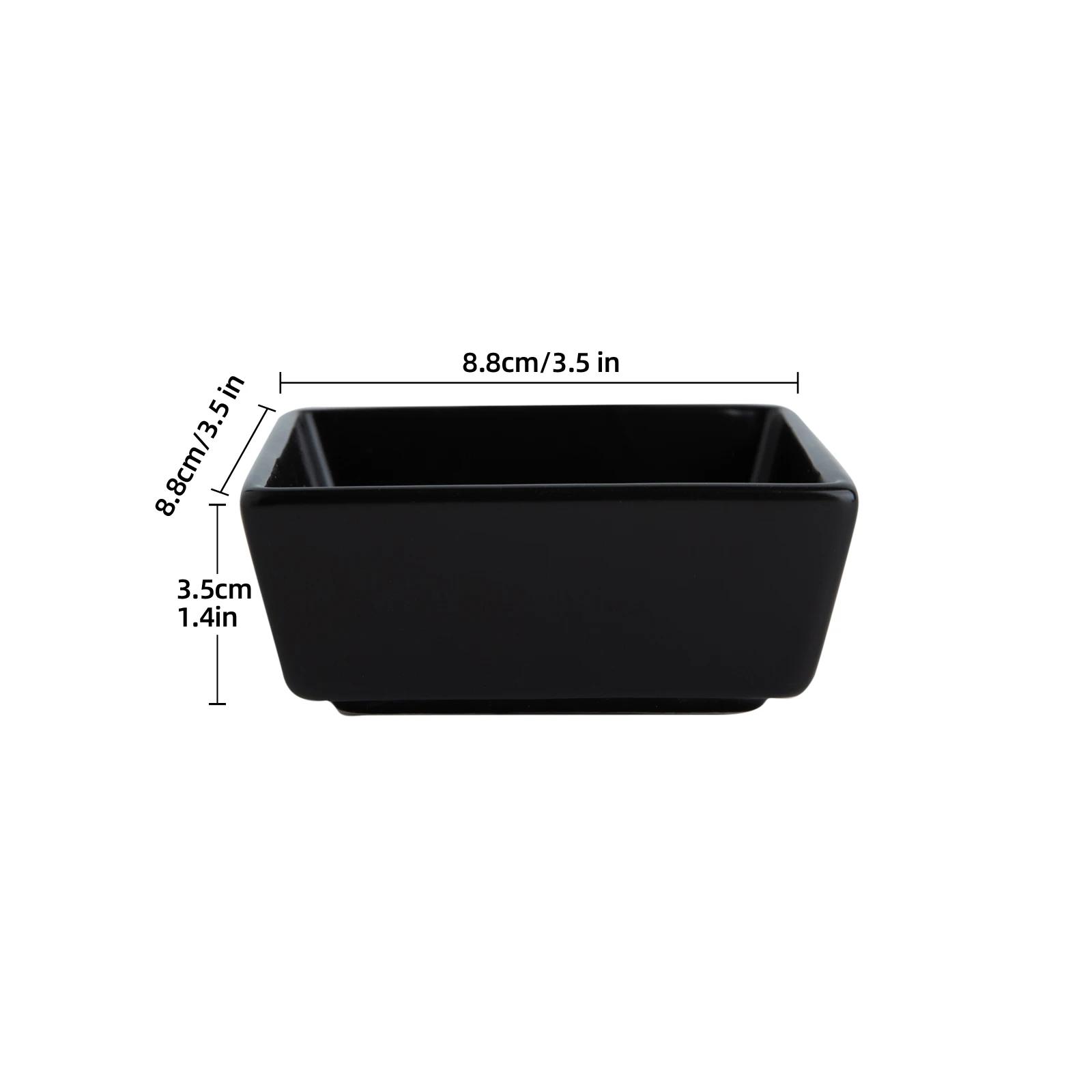Matte Black 3" Square Dish