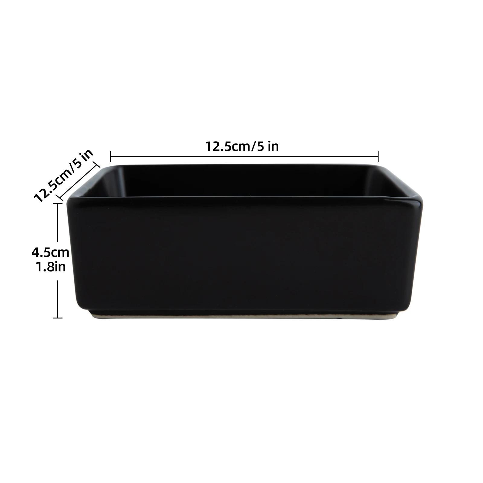 Matte Black 4.5" Square Dish
