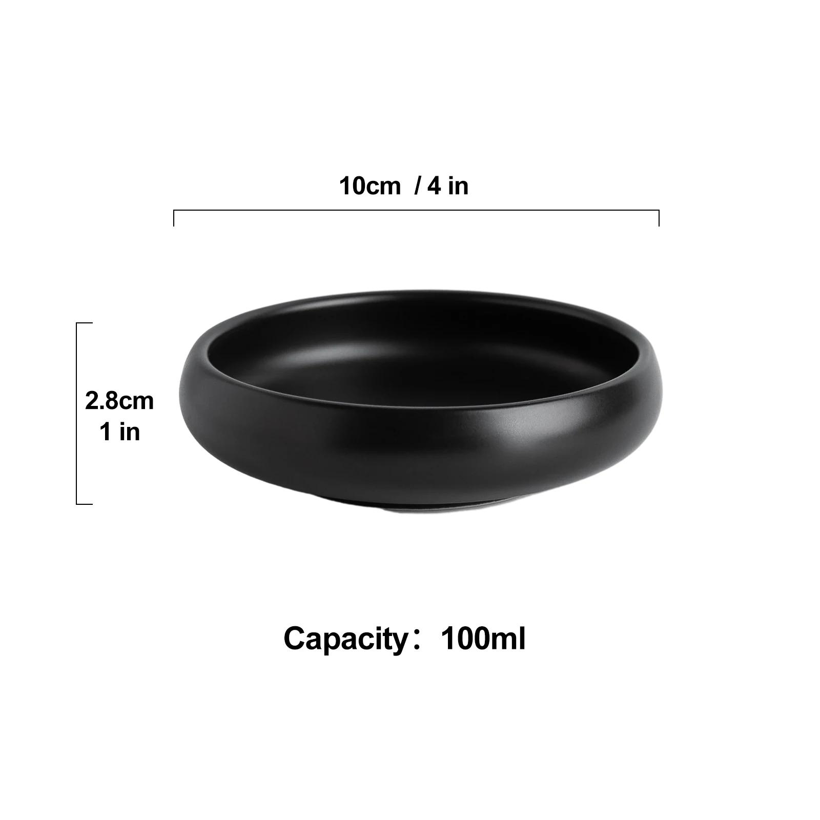 Matte Black Round Dish