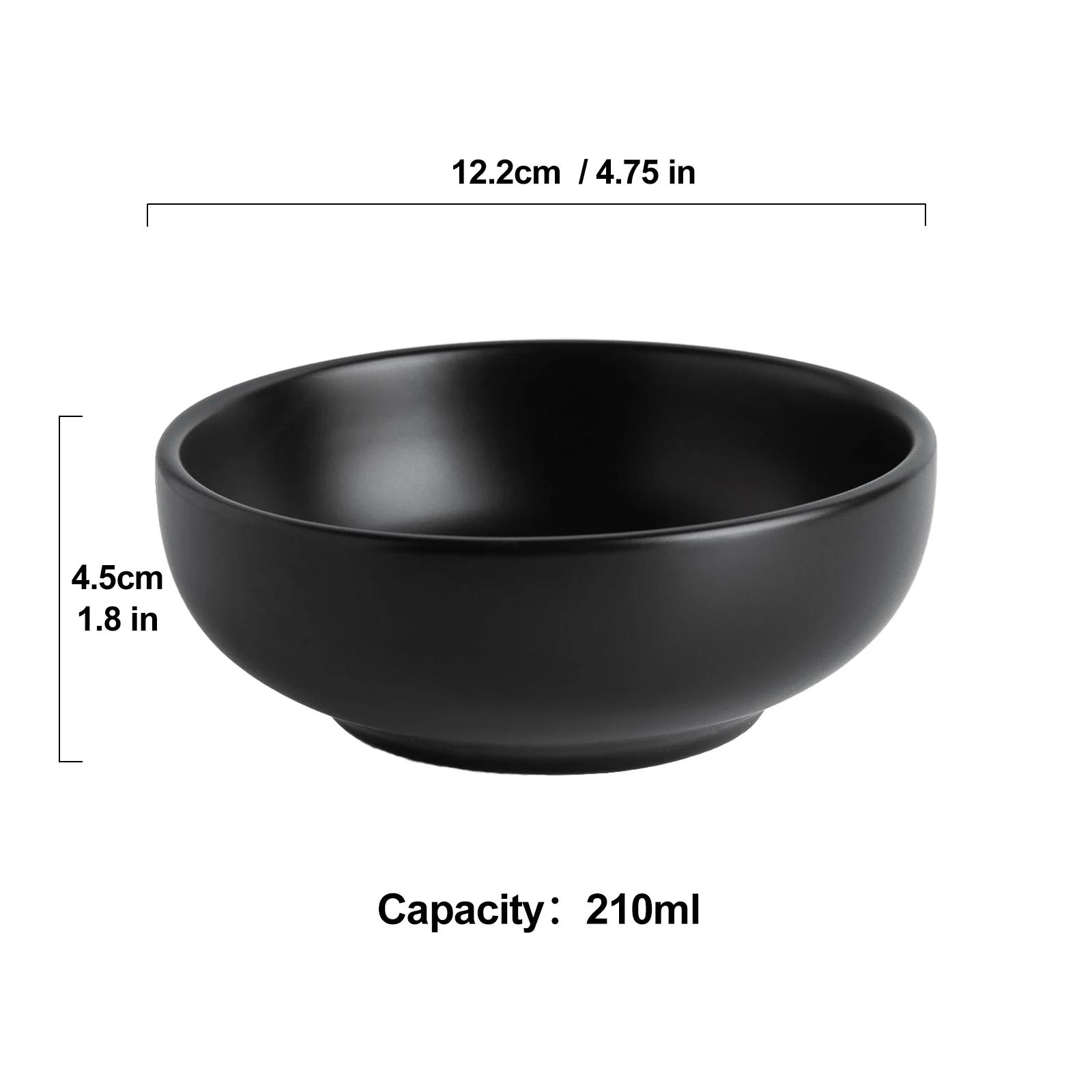 Matte Black Round Bowl 4.75"