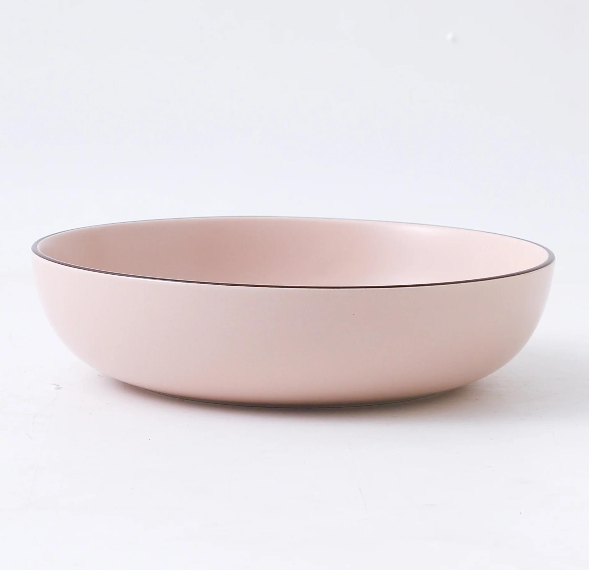 Porcelain Dinner Set 8.25" Deep Plate 213mm, Pink