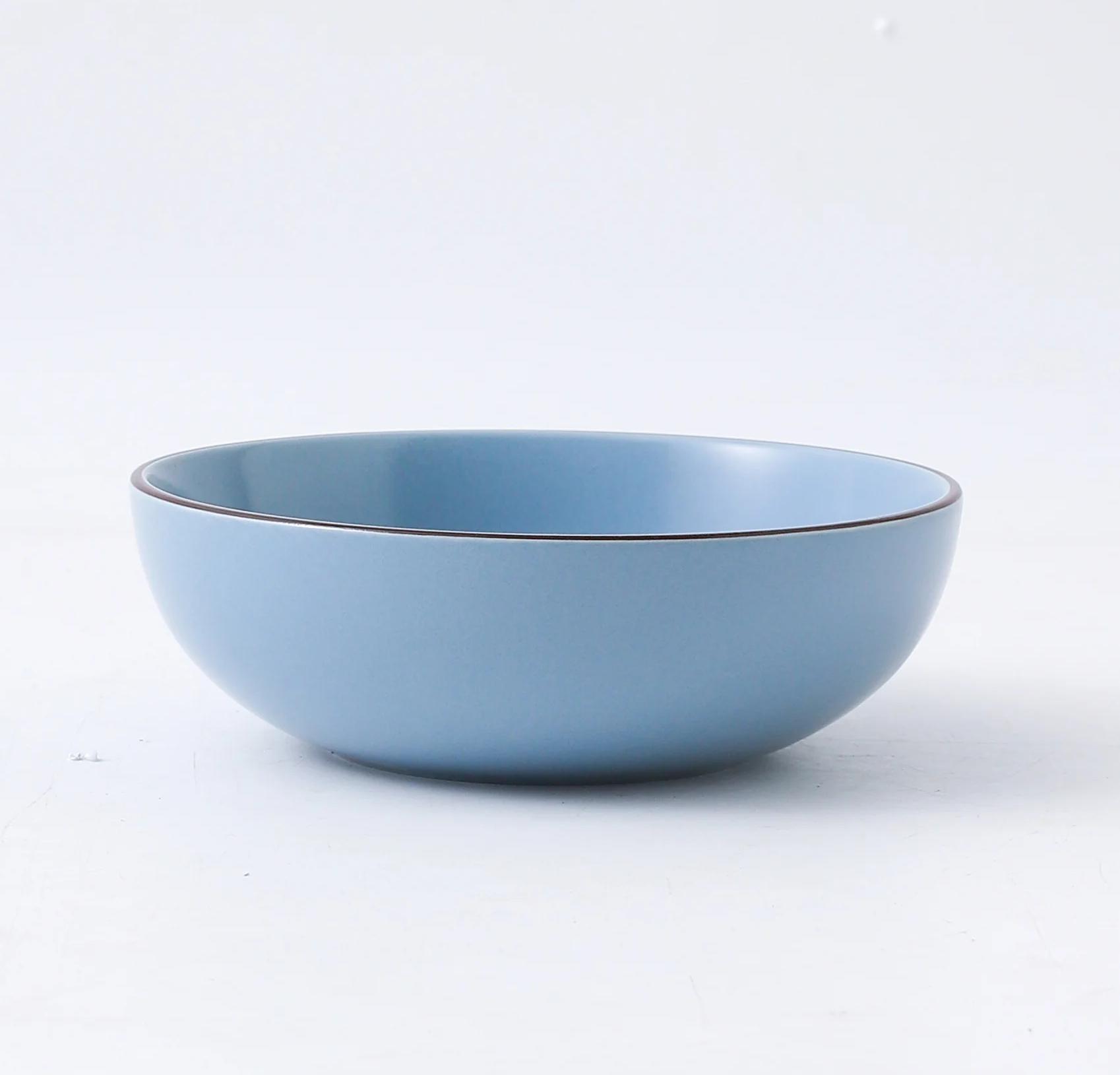 Porcelain Dinner Set 6.25" Deep Plate 160mm, Blue